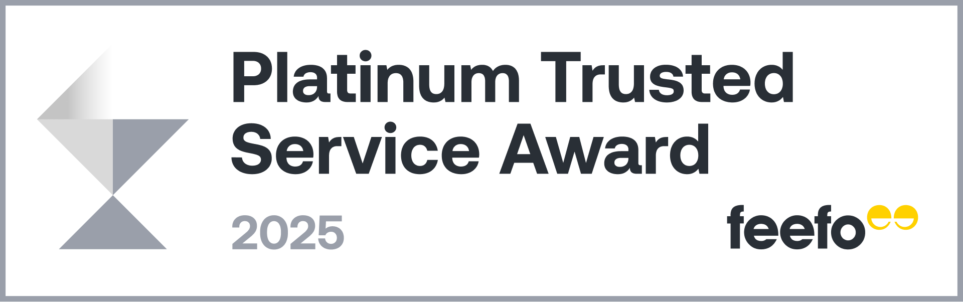 Feefo trusted service award badge